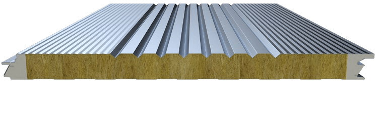 Polyurethane edge-sealing rockwool sandwich panels