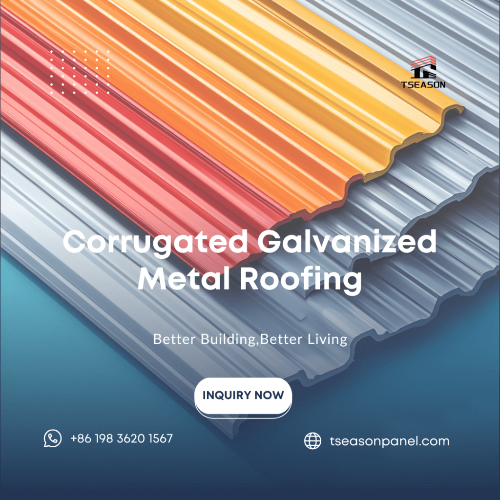 Corrugated galvanized metal roofing